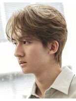 オーシャントーキョー 渋谷神南(OCEAN TOKYO) 韓国ヘアカルマパーマカルマバングセンターパート黒髪ウルフ