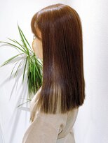 セイドット リー(Say. Ree)&nbsp;Say.地毛風ストレート縮毛矯正フェミニンロングぱっつん前髪青山