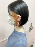 【デザインカラー】ハロウィンオレンジインナカラーカラー　ボブ