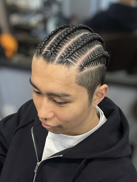 髪遊戯倶楽部 地毛コーンロウ