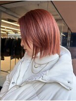ノラ ヘアーサロン(NORA HAIR SALON)&nbsp;【大久保】ブリーチで作るピンクオレンジベージュカラー