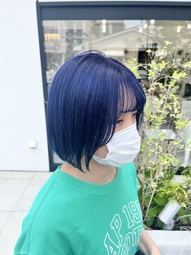 アオ 甲府本店(AO) 《ブルベカラー》ブリーチ×プラムブルー