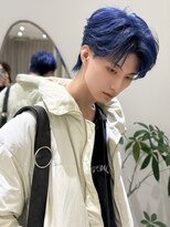 ジーナ 天神(Zina)&nbsp;ブルーブラックマッシュパーマ 【メンズサロンZina天神】