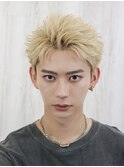 ハイトーンスパイキーショート短髪アップバング