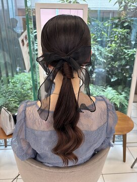 ヘアメイク マリア 福岡天神西通り(hair make MARIA) ハリウッドカールポニー