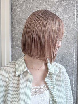 サンク 原宿 表参道(cinq) ブリーチカラーハイトーンカラーヘーゼルベージュカラーブリーチ