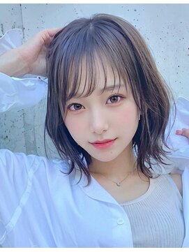 ブリーチなし/髪質改善/大人ガーリー/ダークアッシュ/ボブ/仙台