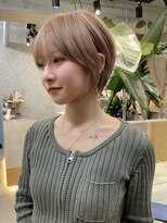 サンクマーケット 渋谷(cinq MARKET) 渋谷ブリーチカラーハイトーンショートカットヘーゼルベージュ