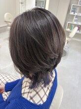 ルシエバイファブリック(Lucie by fabrique)&nbsp;さりげなく個性をプラス×襟足パープルのレイヤーボブ