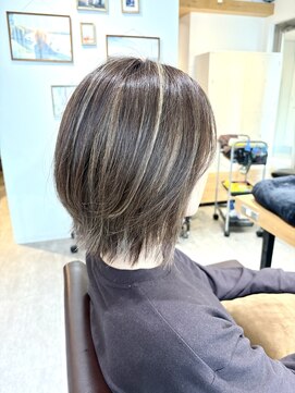 エイトタマプラ たまプラーザ店(EIGHT tamapla) 30代40代50代白髪ぼかしハイライトウルフレイヤー白髪染め