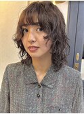 横浜パーマ/ミディアムパーマ/レイヤーパーマ/ウルフパーマ