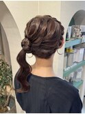 ライブ参戦ヘアセット/ライブヘアメイク/サイドポニーテール