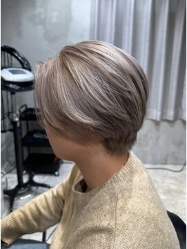 癒髪(yukami) ブリーチあり◎ミルクティーハンサムショート