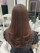ラルム 新宿(LARME SHINJUKU)&nbsp;ダブルカラー/ピンクベージュ×レイヤーカット【Kaya】