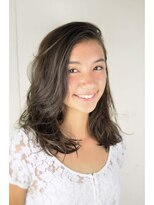 ラボ ヘアデザイン(Lab Hair Design)&nbsp;斜めバングの濡れ髪が大人なくびれセミディ...♪