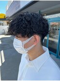 無造作パーマ波巻きパーマ波巻きスパイラルパーマツーブロック