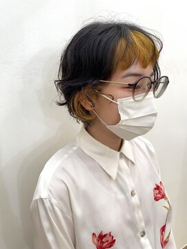 キティン 吉祥寺(kitin) 《kitin吉祥寺》イエローカラー　フェイスフレーミングショート