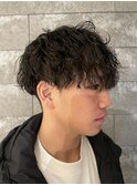メンズマッシュ波巻きスパイラルパーマ