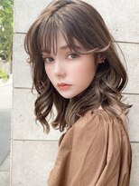 シルクレイ 新宿店(Silk-lei) 大人可愛い愛されミディ/ショコラアッシュふんわりカール/新宿