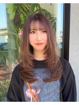 シェルハ(SHELHA) ザクザクレイヤーカット ミルクティーグレージュ ベージュ