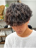 ツイストスパイラルパーマツーブロックツイストパーマメンズヘア