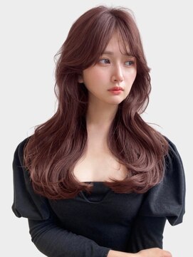 ユーフォリア 新宿通り(Euphoria) 韓国風くびれヘア10代20代30代ブリーチなしカシスブラウン