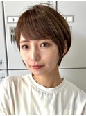 30代40代大人女性/前髪ありショートボブ/ショートヘア/髪質改善