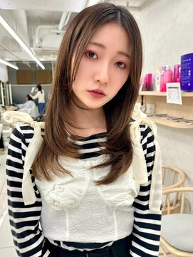 エジョン 三鷹店(Aejon) レイヤーロング/ヘルシースタイル/韓国ヘア/ベビーピンク/吉祥寺