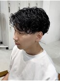 波巻きスパイラルパーマツイストスパイラルパーマメンズマッシュ