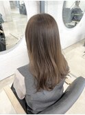 髪質改善カラー×オリーブベージュ