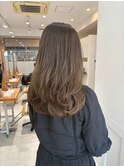パールベージュブリーチなしダブルカラー透明感ゆるふわウェーブ