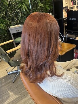 シアーコーラルブラウン×くびれミディ