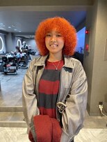 ミリム 栄矢場町店(MIRiM) 【栄矢場町】癖毛活かし、オレンジカラー×ブリーチ