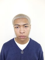 メリケンバーバーショップ トーキョー(MERICAN BARBERSHOP TYO) メンズカットホワイトバズハイトーン