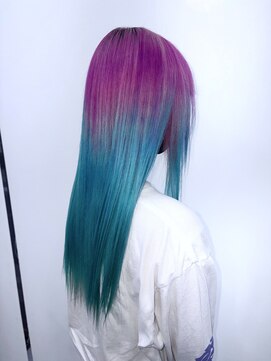 ギミックパシャ(GIMMICK pasha) ピンク×ライトブルー デザインカラー