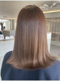 桑名レイヤーカットブリーチなしダブルカラーベージュカラー韓国