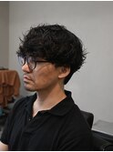 波巻きハイライトアップバングツーブロックマッシュ