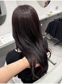 ピンクブラウンカラーロング艶髪◎ブリーチなしカラー川越本川越