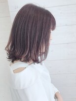 ムウ 難波(MOU)&nbsp;ピンクバイオレット切りっぱなしボブエアリーショート