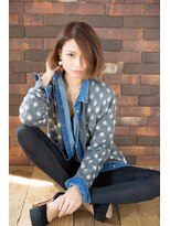 美容室フルール&nbsp;大人可愛いフェミニンボブグラデーションカラー　焼津/髪質改善