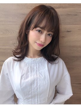 ピシェ ヘア デザイン(Piche hair design) 【Piche】外ハネミディアムレイヤー