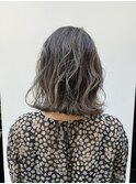 ことりベージュ 大人ボブ エッジショート くびれセミディ