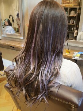 ラグシス ザ ヴィンテージ(LUXIS THE VINTAGE) 【シールエクステ】ペールパープル&ライトベージュ×ハイライト