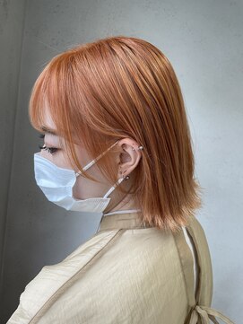 アジールヘア 東上野店(agir hair) オレンジベージュダブルカラー10代20代【上野/東上野】