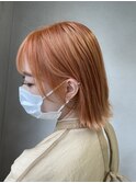 オレンジベージュダブルカラー10代20代【上野/東上野】