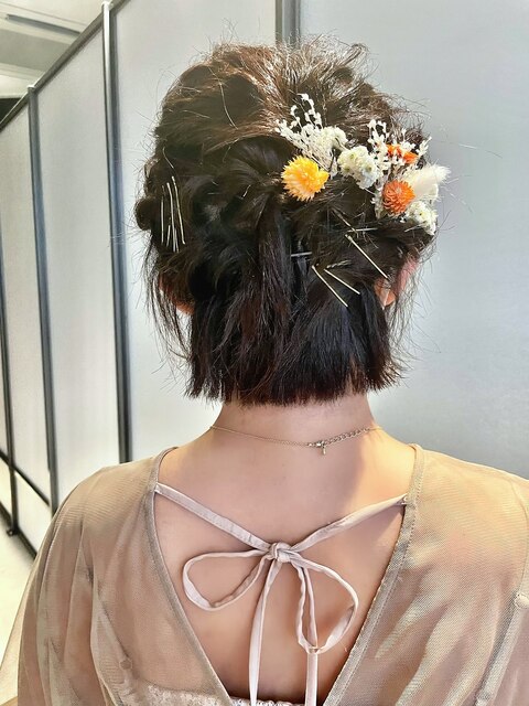 【結婚式ヘアセット×ショートボブ】