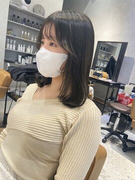 ロンドプロフィール 浦和(Lond profil) 顔まわりカット　韓国ヘア　オリーブベージュ　haruhi 【浦和】