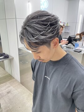 リップスヘアー 銀座(LIPPS hair) メンズシルバーバレイヤージュ