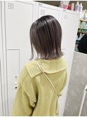 白髪隠しナチュラル外ハネボブ/外国人風ハイライトベージュ