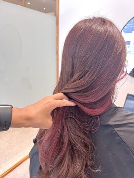 ジーナ 流山おおたかの森(Zina) 夏カラー×カシスカラー×ピンクパープル×イヤリングカラー